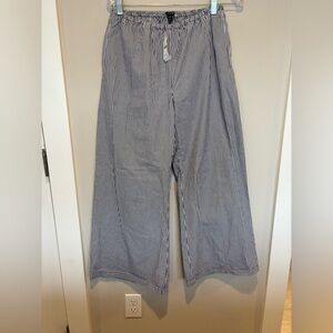 NWT J. Crew Blue and White Wide Leg Striped Pants MP